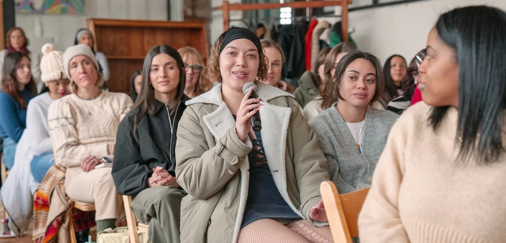 Candid from an Event with Amber